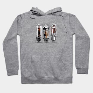 Stereo amplifier tubes in vintage style Hoodie